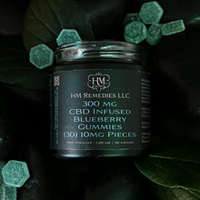 Load image into Gallery viewer, 300 MG CBD Infused Blueberry Gummy Hexagons