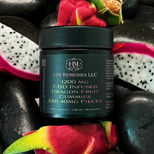 Load image into Gallery viewer, 1200 MG CBD Infused Dragon Fruit Gummy Hexagons